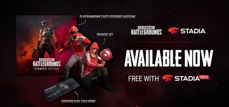 PUBG nu beschikbaar op Google Stadia