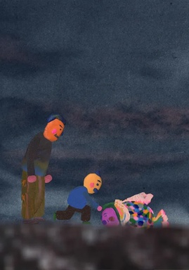 Silver Bird and Rainbow Fish