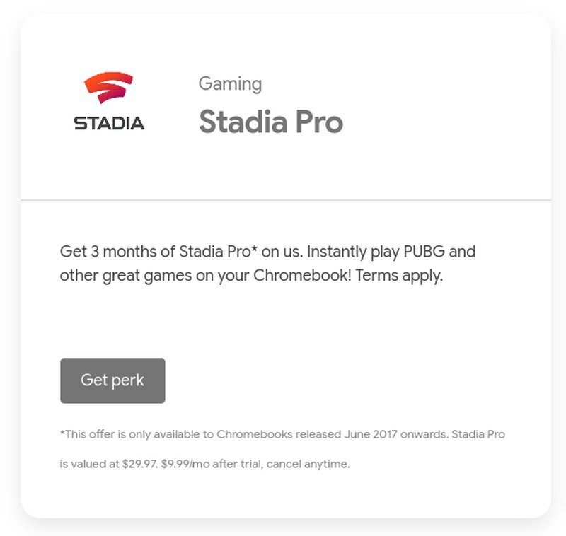 Chromebook-eigenaren krijgen drie maanden gratis Stadia Pro