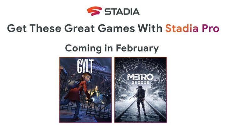 GYLT en Metro Exodus, gratis Stadia Pro-games voor februari 2020