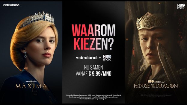 HBO Max en Videoland lanceren bundel: tot €7,99 per maand goedkoper