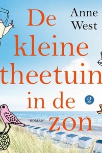 De kleine theetuin in de zon