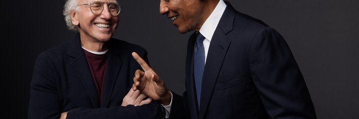 HBO verrast met eerste beelden: Larry David en de Obama’s vieren 250 jaar Amerika (op hun eigen manier)