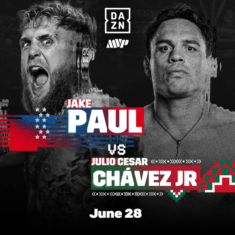Jake Paul vs. Julio César Chávez Jr. op 28 juni live bij DAZN