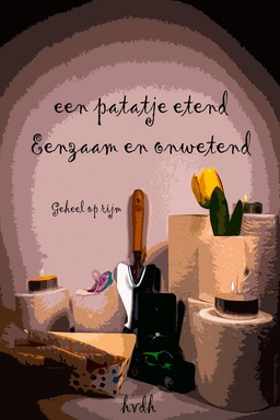 Een patatje etend, eenzaam en onwetend