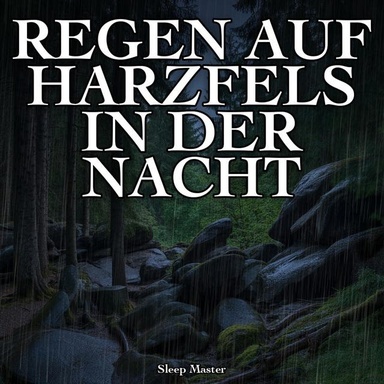 Regen auf Harzfels in der Nacht: 8 Stunden Schwerer Regen auf Harzer Sandstein