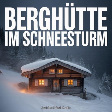 Berghütte im Schneesturm: Alpiner Wind und Knisterndes Kaminfeuer in einer Holzhütte