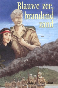Blauwe zee, branden zand