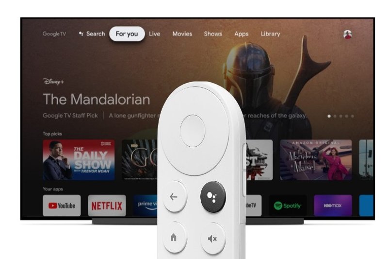 Flinke reclame-uitingen voor Google Stadia op Google TV-homescherm