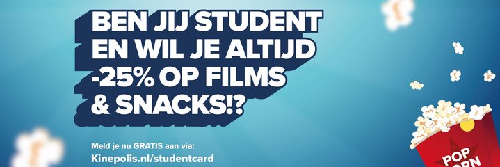 Kinepolis lanceert Student Card: 25% korting op films, snacks én drankjes!