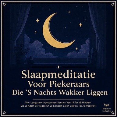 Slaapmeditatie Voor Piekeraars Die 'S Nachts Wakker Liggen: Vier Langzaam Ingesproken Sessies Van 15 Tot 45 Minuten Die Je Adem Vertragen En Je Lichaam Laten Zakken Tot Je Wegdrijft