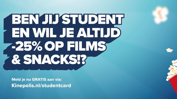 Kinepolis lanceert Student Card: 25% korting op films, snacks én drankjes!