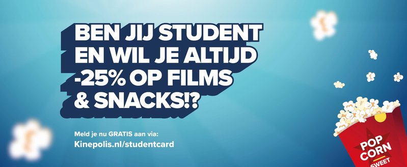 Kinepolis lanceert Student Card: 25% korting op films, snacks én drankjes!