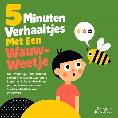 5 Minuten Verhaaltjes Met Een Wauw Weetje: Nieuwsgierige Daan Ontdekt Samen Met Je Kind Waarom Je Kippenvel Krijgt En Hoe Bijen Praten, in Korte Leerzame Luisterverhaaltjes Voor Onderweg