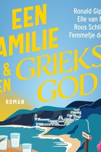 Een familie en een Griekse god