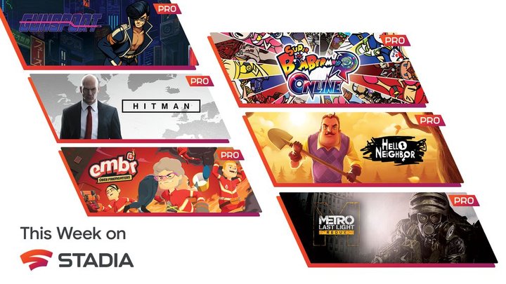 Stadia Pro games september met Hitman, Embr, Metro en meer