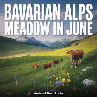 Bavarian Alps Meadow in June: 8 Hours of Alpine Cowbells and Soft Wind Through Wildflower Meadow