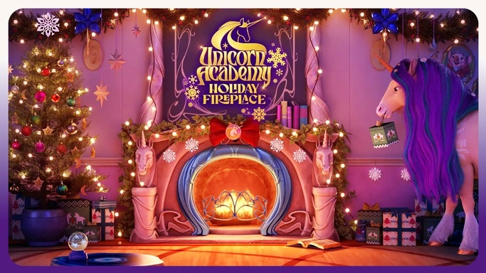 The Unicorn Academy Fireplace