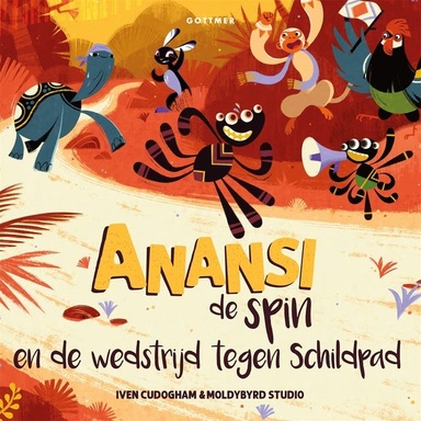 Anansi de spin en de wedstrijd tegen Schildpad