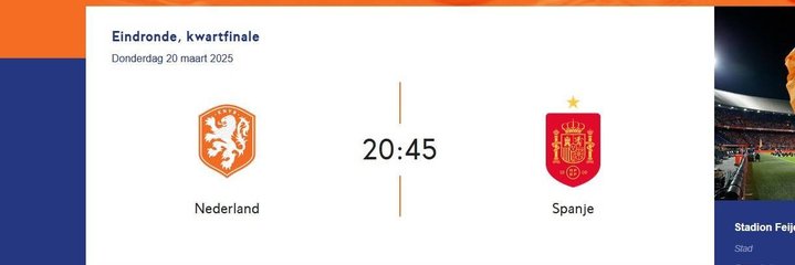 Waar kijk je Nederland – Spanje live? Alles over de kwartfinale van de UEFA Nations League