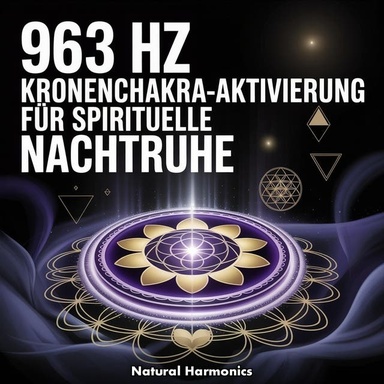 963 Hz Kronenchakra-Aktivierung für spirituelle Nachtruhe: 10 Stunden Solfeggio-Frequenz für Tiefe Meditation und Erhabenen Schlaf